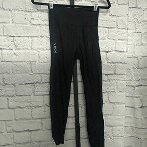 Kora Black Leggings with Mesh Detail